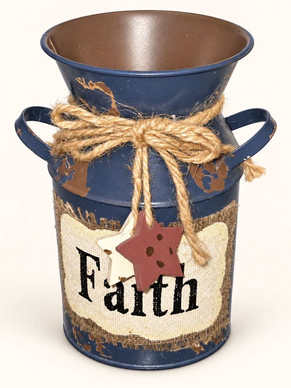 Rustic Milkcan Handpainted 7.5 Inch